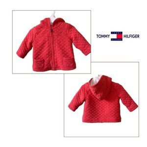 Tommy Hilfiger • Baby 6-9 M • Quilted Hooded Jacket • Full-Zip • Fleece Lined